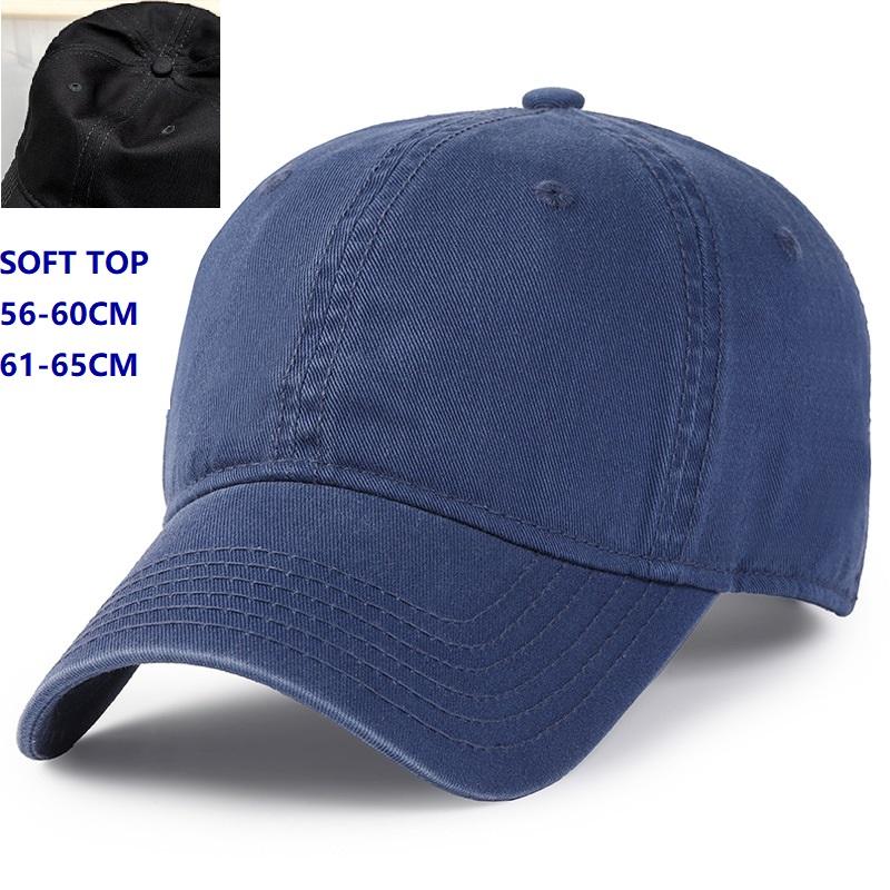 

Soft Top Cotton Men Women Oversize XXL Baseball Caps Adjustable Dad Hat for Big Heads 57-65cm Extra Large Low Profile Golf Hats XL 60-65cm