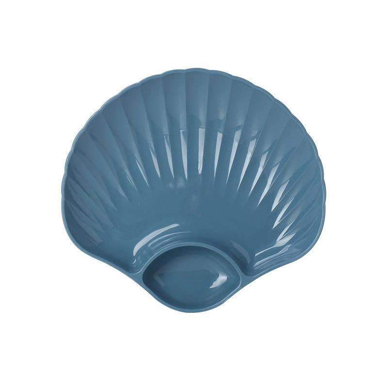 Elegant Gold-Edged Plastic Fruit Plate - Stylish Square Bone Dish for High-End Living Room Decor