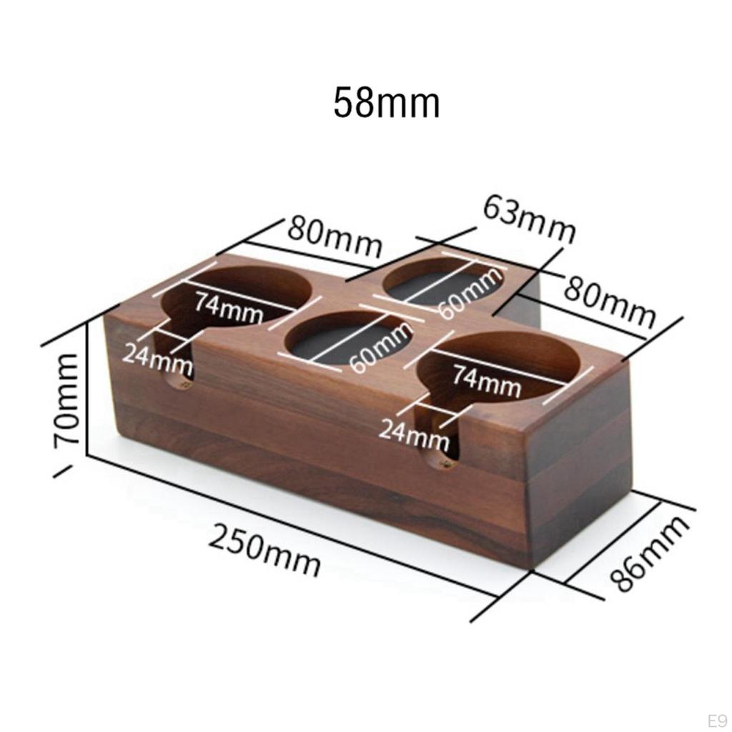 1 Piece Wood Barista Tamp Stand Espresso Tamper Mat Coffee Holder Maker