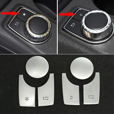 Console Multimedia Knob Switch Button Cover Sticker For Mercedes Benz A B Class CLA GLA W176 W246 C117 W117 X156