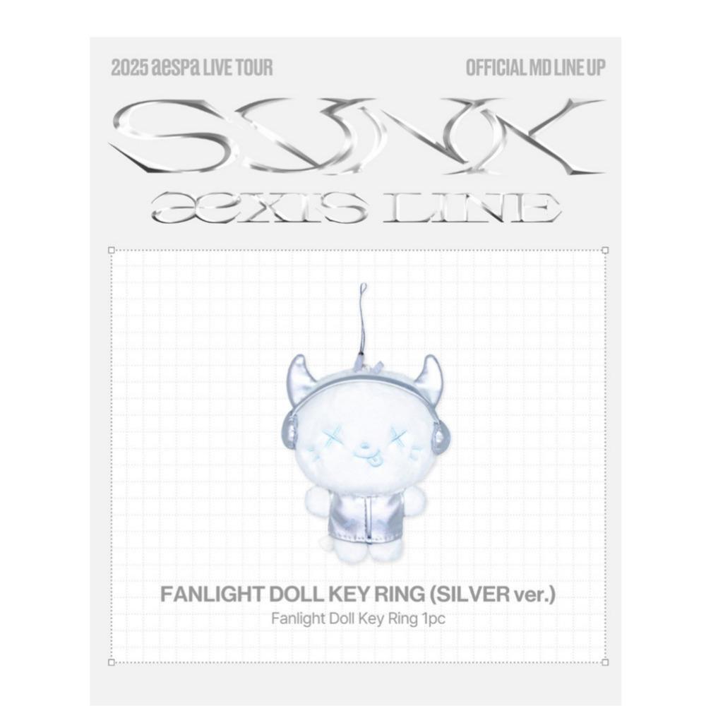 aespa 'SYNK : aeXIS LINE' SVĚTLÍKOVÝ PANENKOVÝ PŘÍVĚSEK NA KLÍČE (STŘÍBRNÁ ver.)