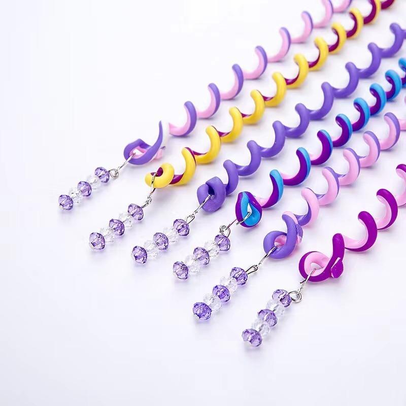 

6 шт./лот Радужный цветной ободок для волос для девочек эластичные резинки для волос 6pcs фиолетовый