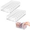 Happykau Eyeshadow 7 Cosmetic Compartment Acrylic Case for Makeup Makeup Storage Cosmetic Storage Small Item Clear Case 2-Piece Storage, Compartments,