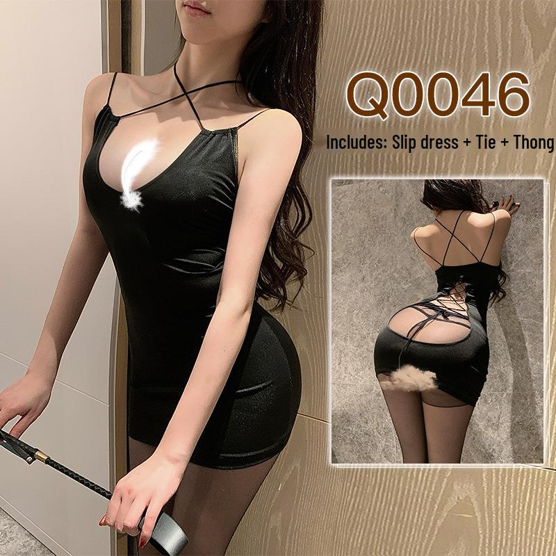 Jiuli Qingchuan Sexy Sheer Lingerie Set - Pure Desire See-Through Pajamas with Webbing Fun.