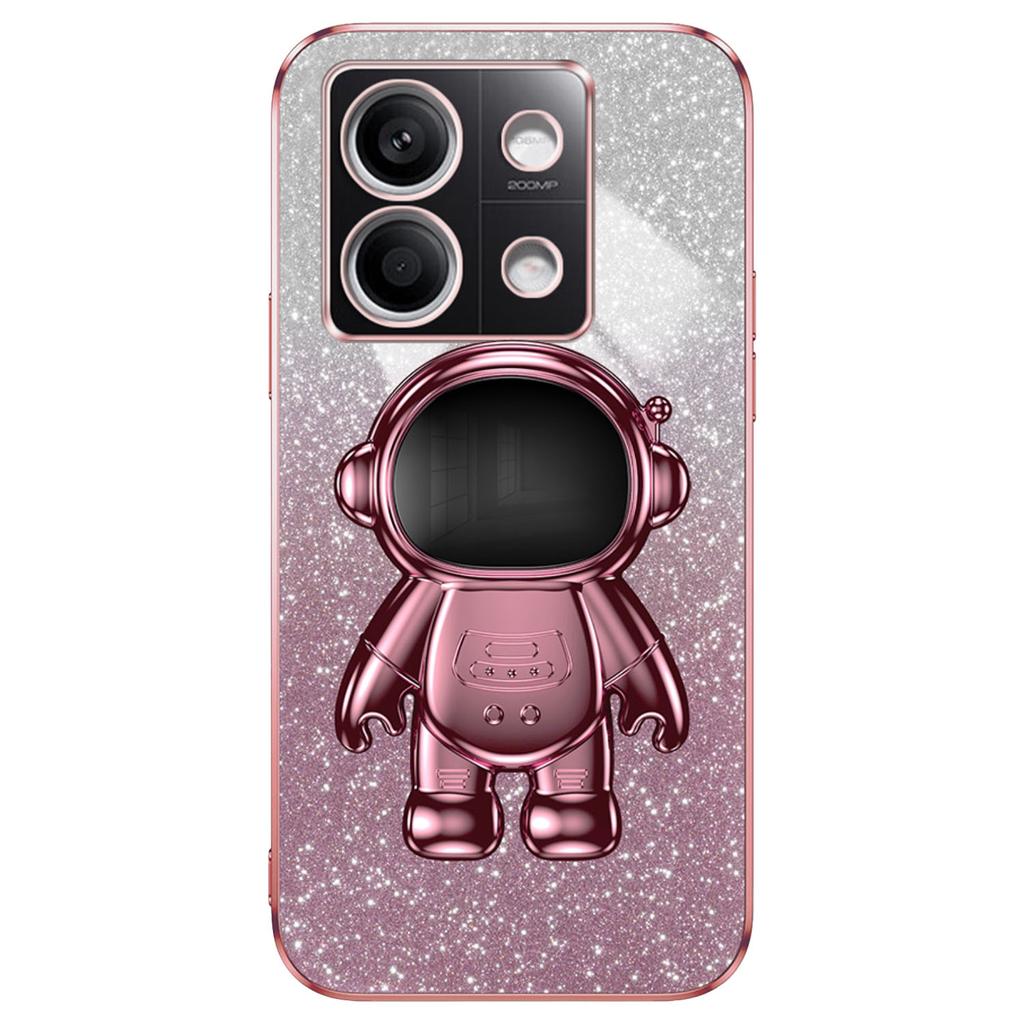 For Xiaomi Redmi Note 13 5G Cover Astronaut Kickstand Glitter Powder Mobile Phone Case