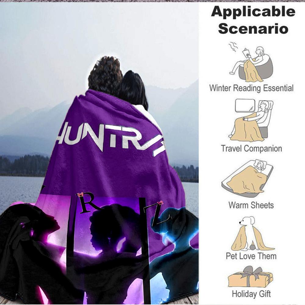 1pc K Pop Demon Hunters Flannel Blanket, Soft Skin Friendly with Digital Printing, Various Sizes Available for Family, Friends, Birthday