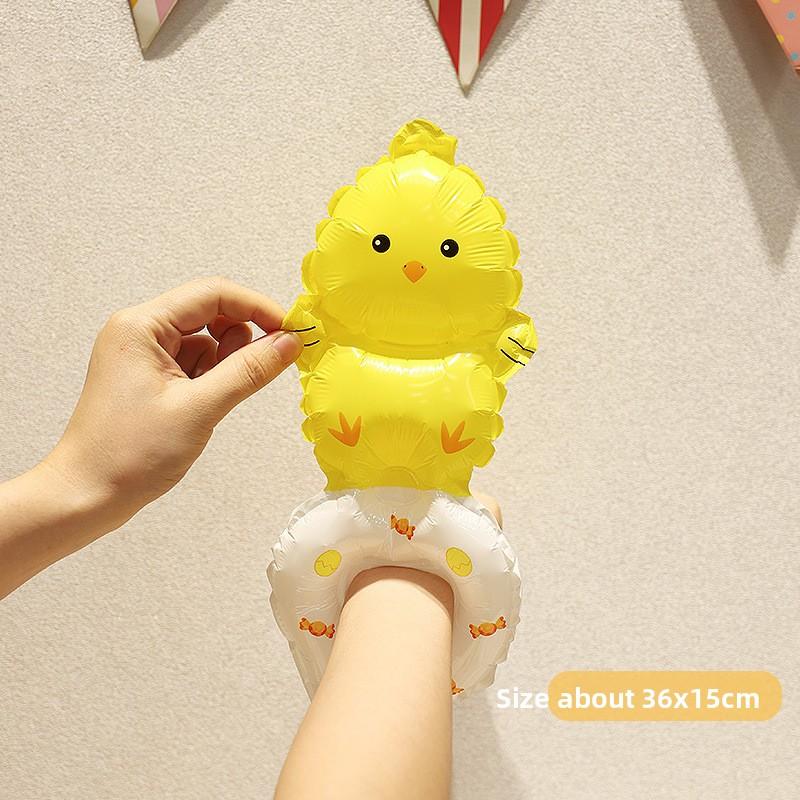 Children's Cartoon Wrist Balloons, Birthday Decorations, Kindergarten Small Gifts, Holding Inflatable Wristbands, Setting Up Stalls, Toys