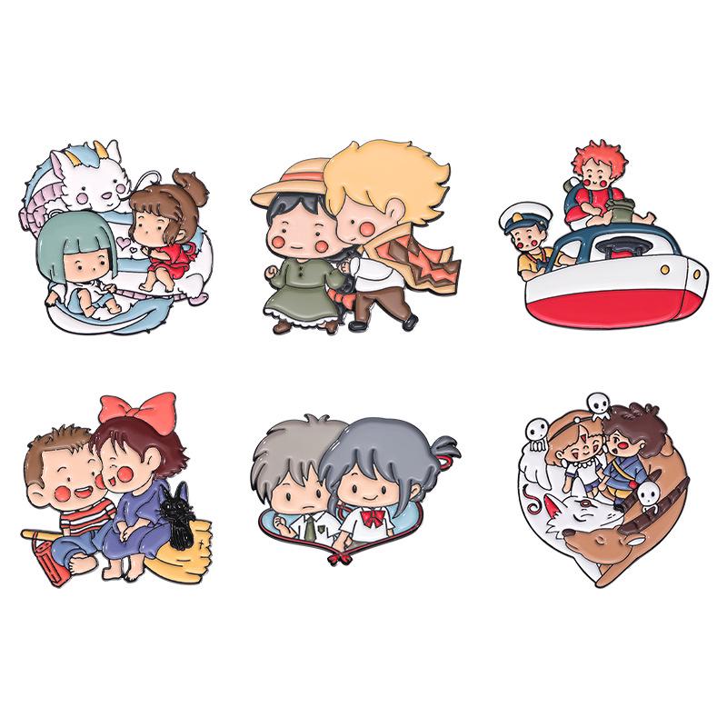 Anime Witch & Howl Chihiro Collection: Exquisite Japanese & Korean Metal Lapel Pin Badge