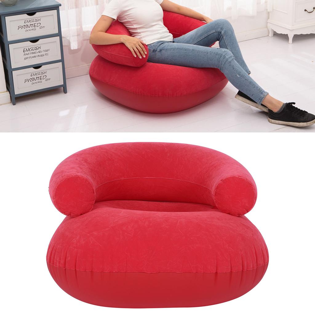 Inflatable Flocking Sofa Chair with Armrest for Living Room Bedroom Outdoor Furniture Supplies