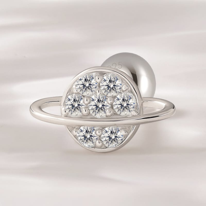 

JEWNEL (1+1)Silver925 Universe Mini Cubic Planet Silver Piercing Silver 925 piercing