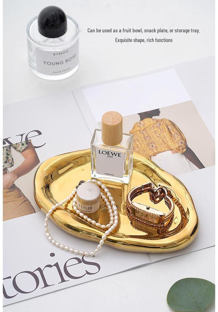 Nordic Ceramic Jewelry Tray & Candle Display for Keys