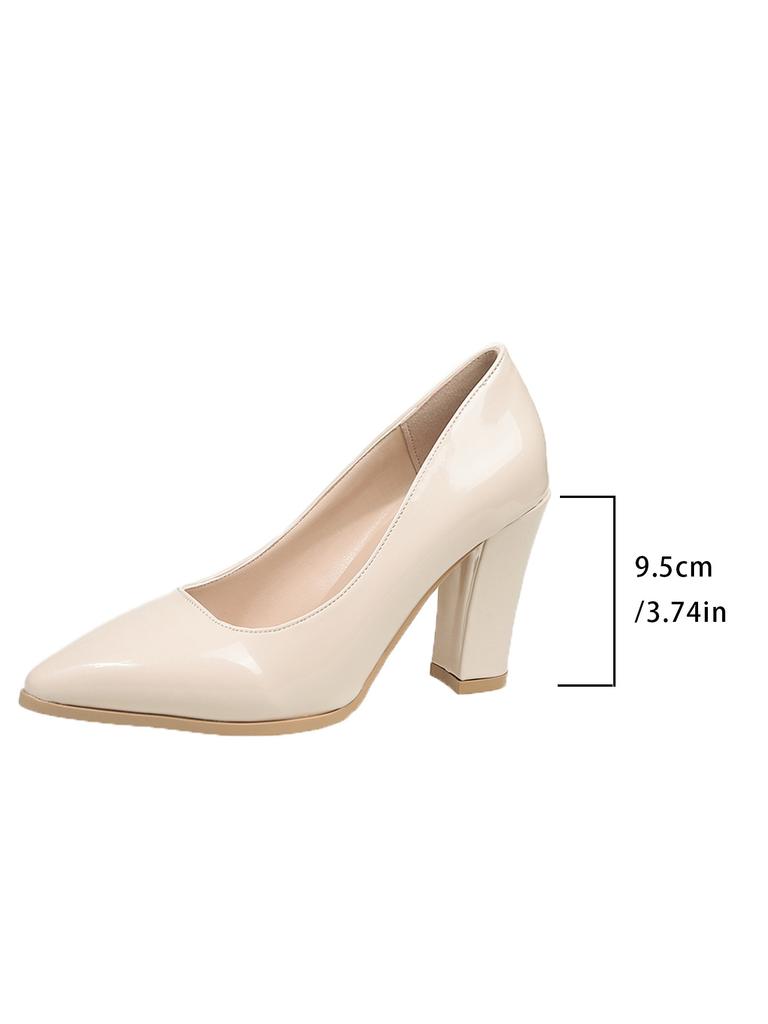 High heels trendy four-season fairy style pointed head shallow mouth thick heel temperament fashion shoes