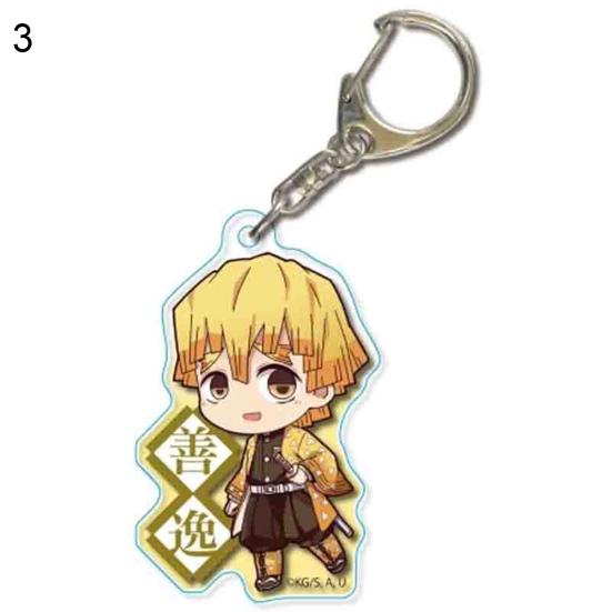 Anime Demon Slayer Model Figure Acrylic Keychain Hanging Toy Bag Pendant Gift