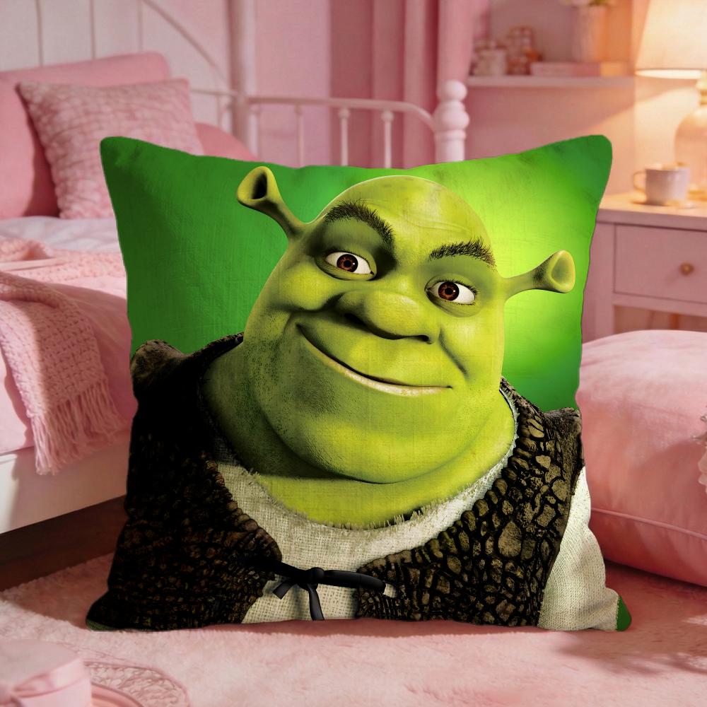 SShrekS Funny Anime Cushion Cover Premium Comfort Reversible Pillow Cove Two In One Design For Any Room  Car Interior