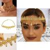 Luxury Gold Alloy Wedding Headband With Simulation Crystal Waterdrop Dangle For Brides And Celebrations