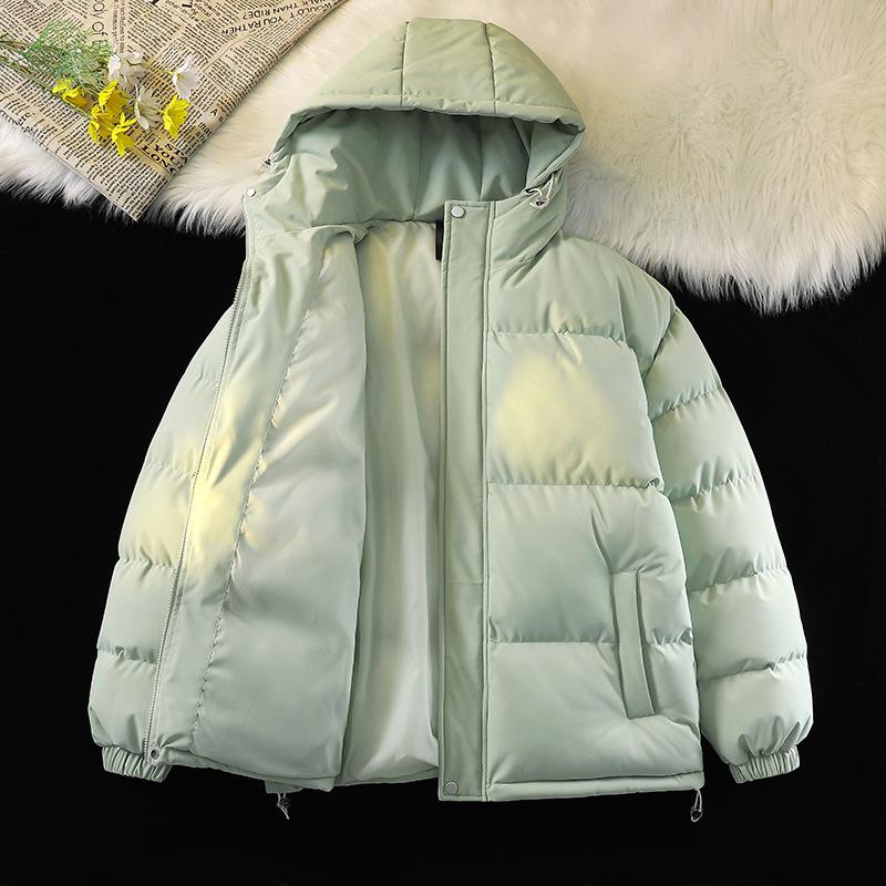 Autumn and Winter Men's and Women's Same Cotton-padded Clothes Loose and Thickened Version Hooded Cotton-padded Jackets Trendy New Winter