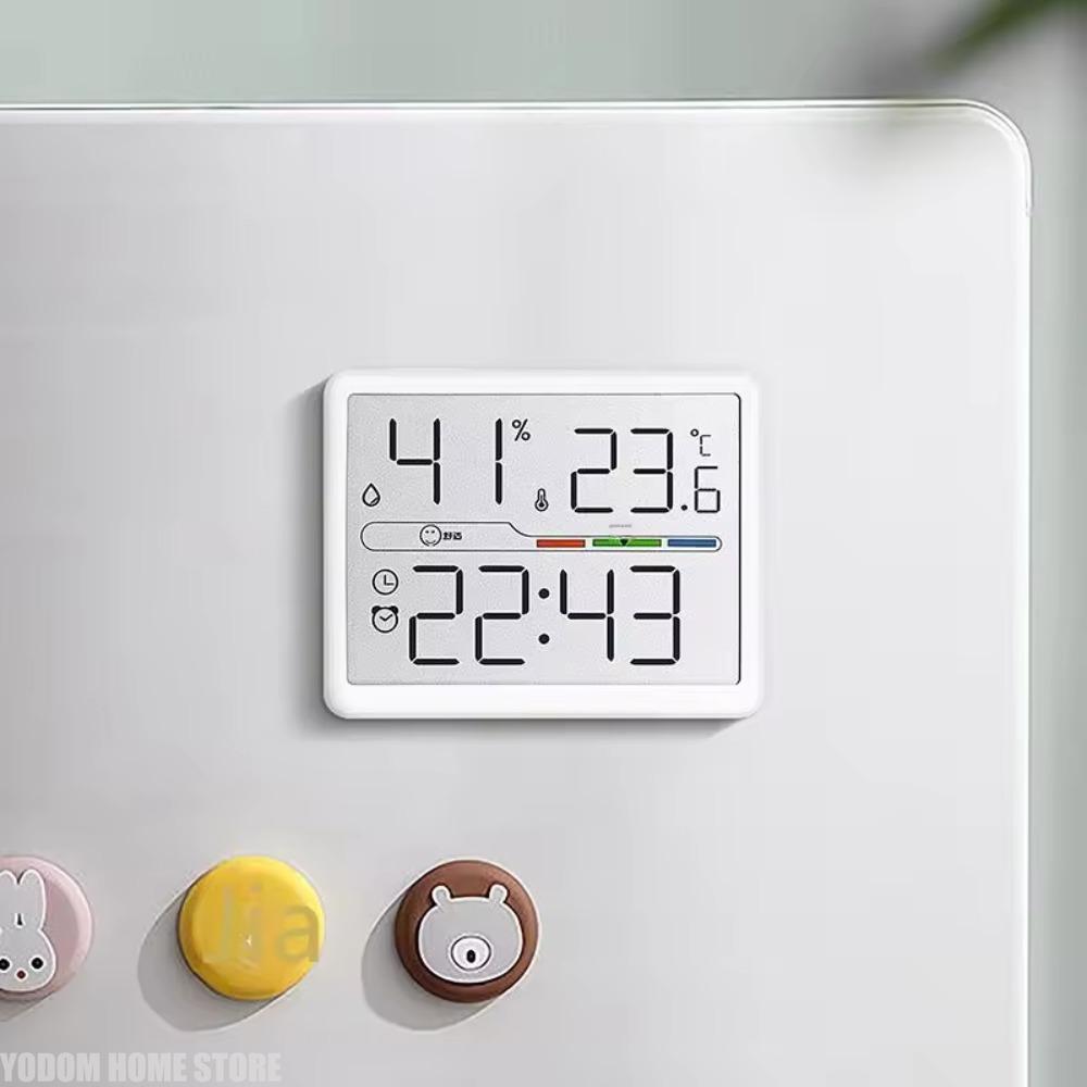 Ny LCD-alarmklokke med termometer, hygrometer, værstasjon, elektronisk bordklokke med høy presisjon for hjemmet, soverom