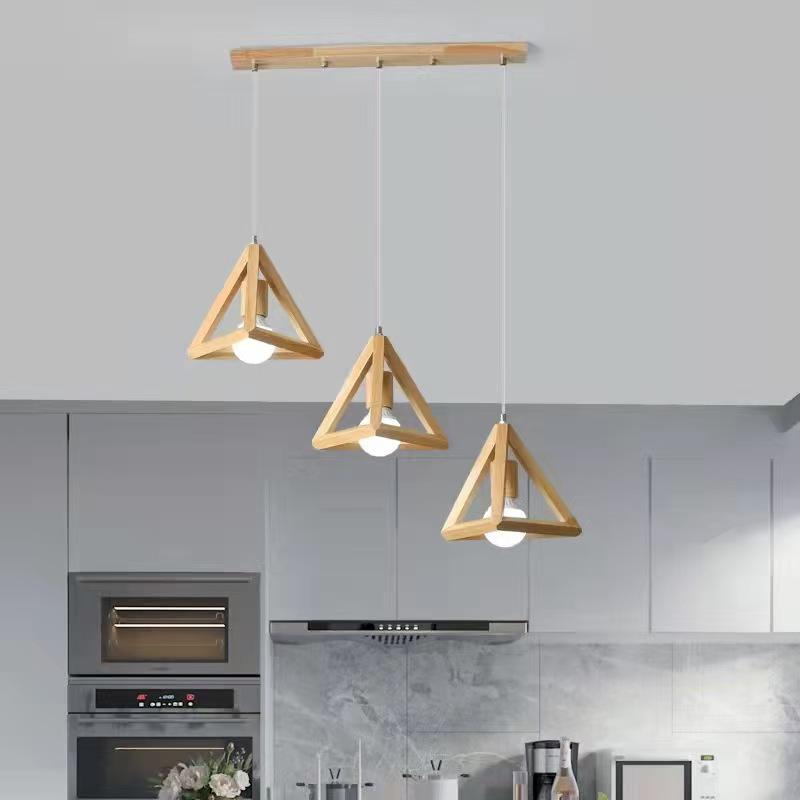 Nordic Wood Art Pendant Lamp - Creative Single Head Lighting for Restaurants, Bars, Hotels, Bedrooms, Café Shops.