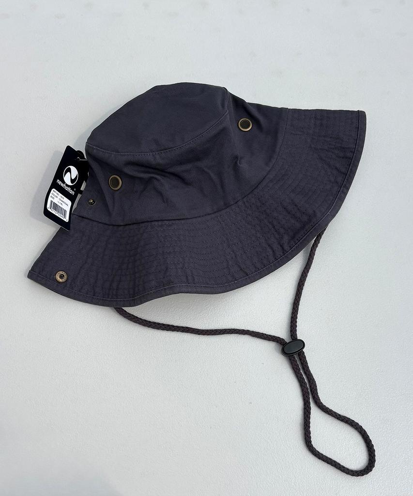 Nyuhaeteun Washed Safari Hat (Charcoal)
