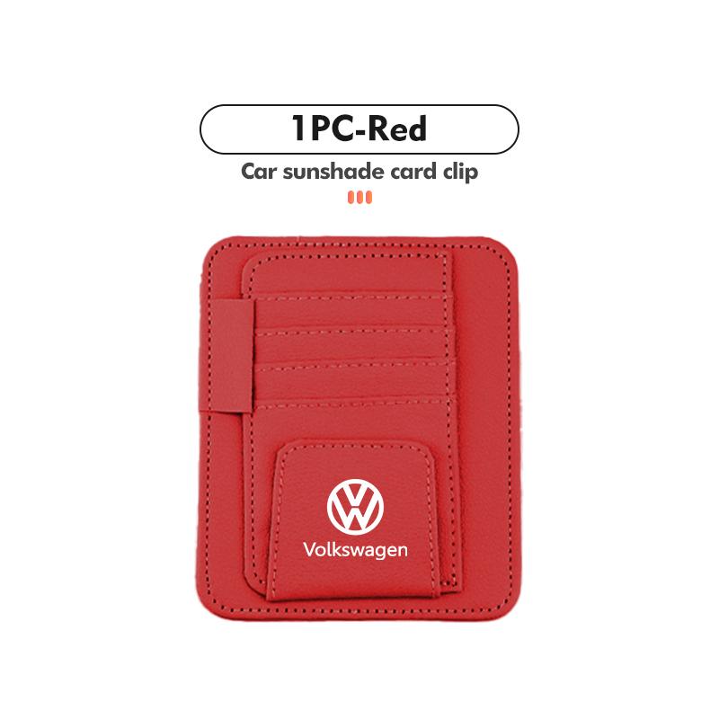 For Volkswagen VW Car Sunshade Card Package Holder Sunglasses Ticket Card Clip Scirocco Passat Polo B5 B6 B7 CC Tiguan Sharan BJ1