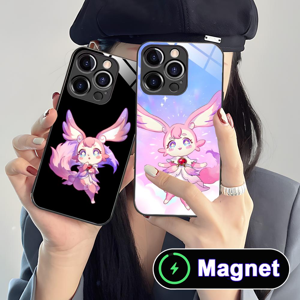 HSR Mem Glass MagSafe Mobile Phone Case for iPhone 17 16 15 14 13 12 11 Air Pro Max Plus Mini Colorful Cover