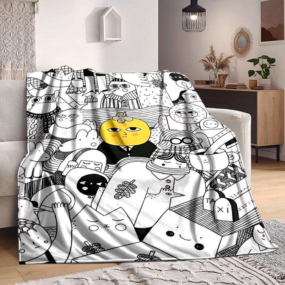 1pc Lemon Head Blanket Warm, Cozy, And Soft, Suitable for Sofas, Beds, Cars, And Office Use.Perfect for Camping And Travel, Making It a Great Gift for
