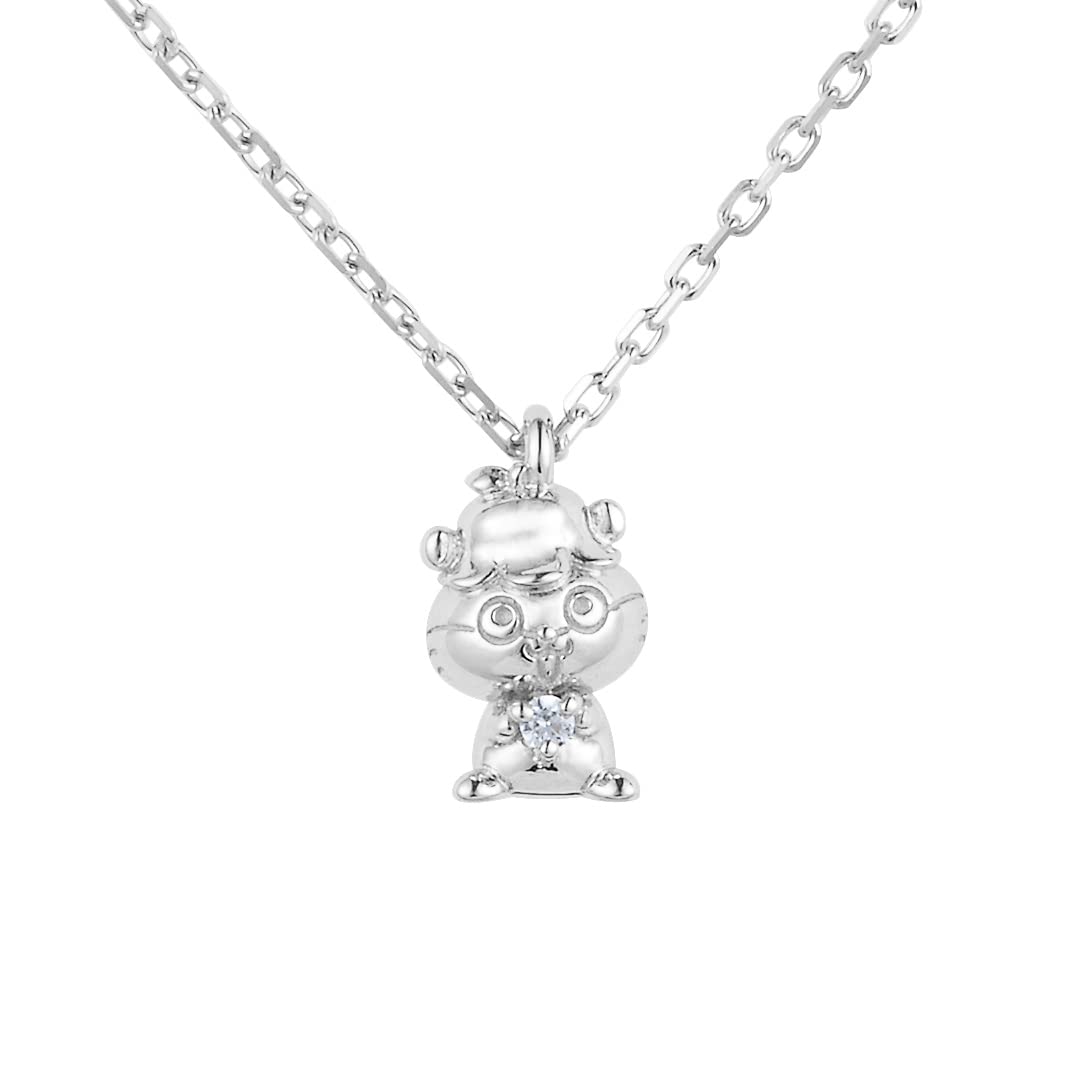 

Sanrio Characters Goods Necklace CoroCoro Krillin 3D Necklace Silver Accessories Jewelry Present [U-Treasure] Women s