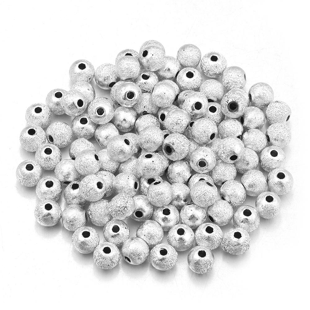 100pcs/lot Plating Wrinkle Acrylic Beads Colorful Round Loose Beads For Jewelry Making DIY Necklace Bracelet Accessories