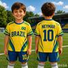 2026 Garçon FILLE Neymar N°10 Maillot de Football T-shirt Short Ensemble Femme Homme Fans BRÉSIL Enfants Ensemble T-shirt Short Survêtement Ensemble 2 Pièces