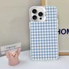 Simple Chic Lattice Pattern Phone Case For iPhone 17 16 15 14 13 12 11 Pro MAX Matte Shockproof Back Anti Fall Matte Cover