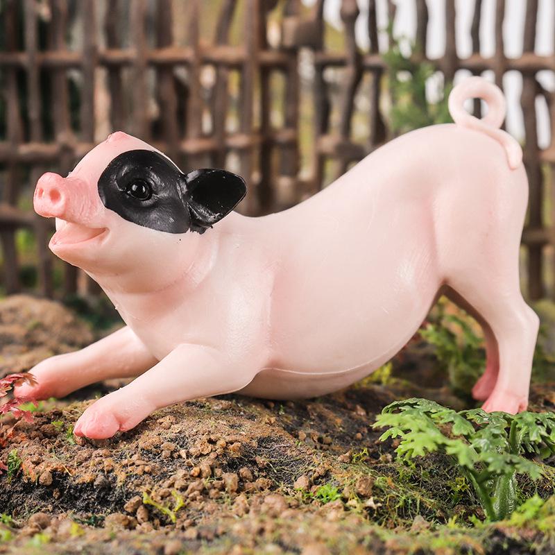Children's Farm Piglet Toy Ornament for Outdoor Garden Micro Landscapes