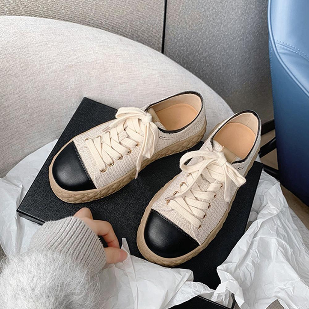 Grape Mom Studiolee~ Shoes Spring Women's Board Shoes Small Fragrant Coarse Rhombus Low Top Casual Little White Shoes Women's Shoes
