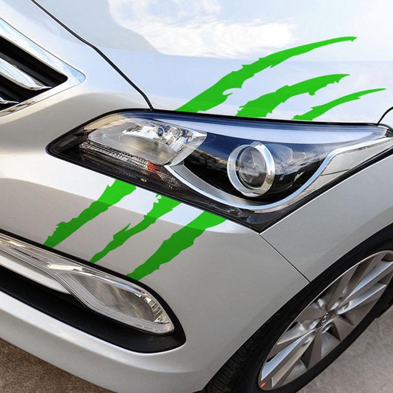 Creative Car Headlight Decal: Decorative Claw Stickers for Hood and Eyebrow