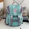 Large capacity backpack, new college student schoolbag, leisure travel nylon backpack.