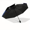 1pc Blue Flowers Automatic Open/Close Umbrella, Portable Folding umbrella for Everyday Use yy250826025