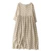 Spring/Summer 2026 Elegant Floral Tie-Up Round Neck Pullover Dress
