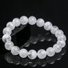 Hongchu Crystal Natural Snowflake Phantom Round Bead Bracelet  Natural White Snowflake Phantom Bracelet