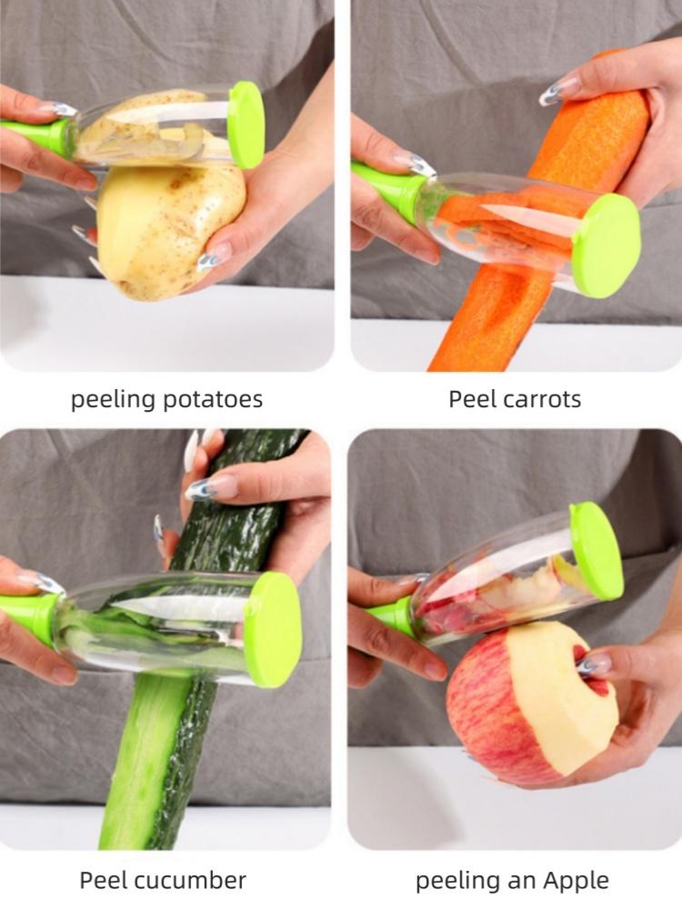 Peeler with storage box household peeler storage type peeler kitchen special anti-splash fruit and vegetable peeler