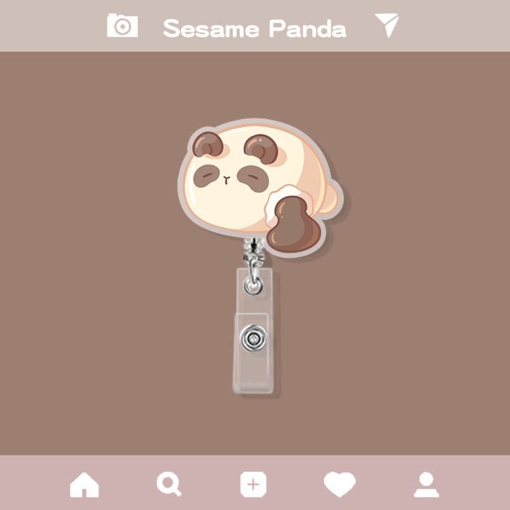 Cartoon Animal Cartoon Retractable Badge Reel Dumplings Cute Bunny ID Holder  Hospital Supplies