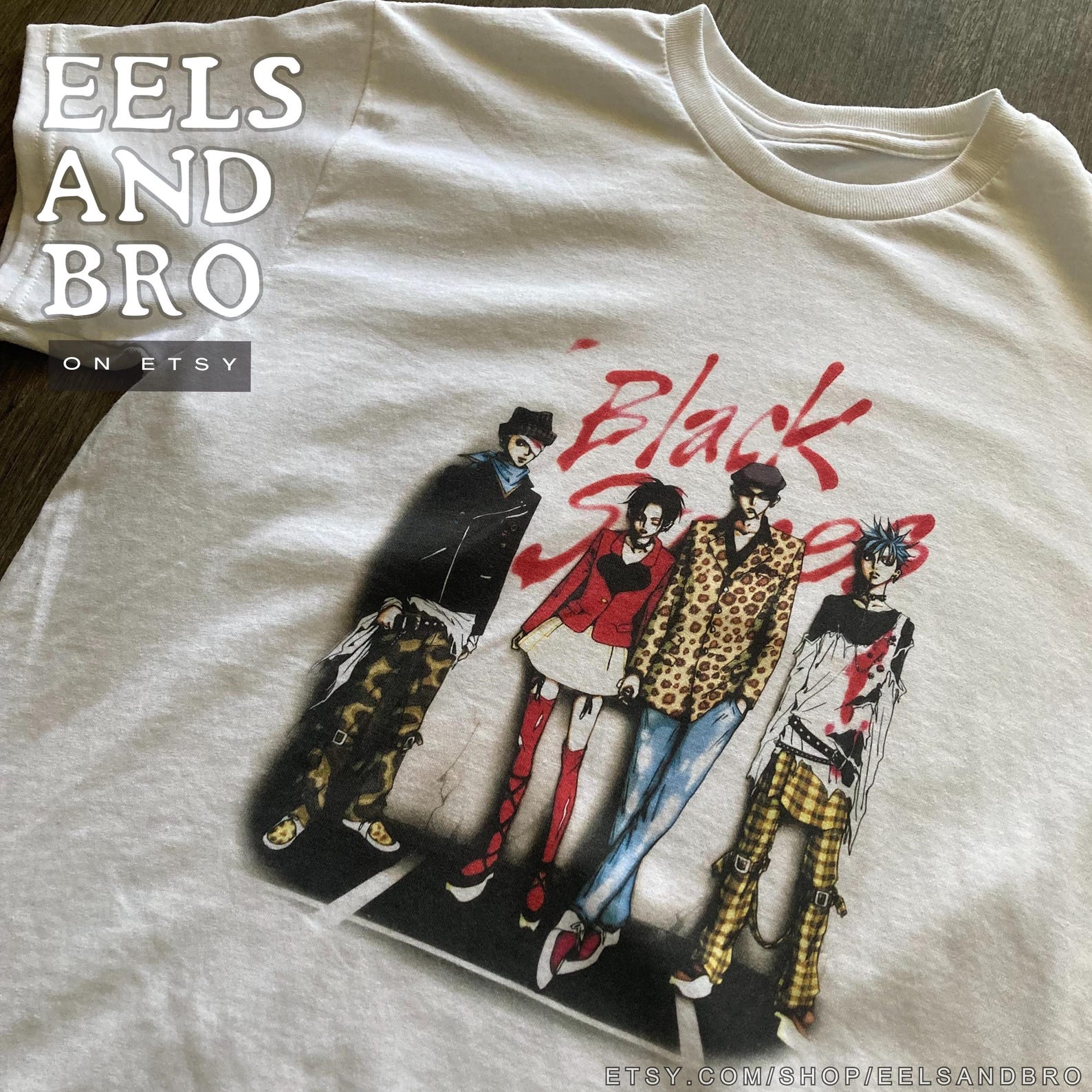 BLACK STONES - NobuxNanaxYasuxShin T-SHIRT 4XL
