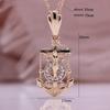 Fashion Hollowed Out Creative Boat Anchor Pendant Necklace Artificial Zircon Rose Gold Color Italian Craft Retro Style Necklace