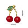Bright Cherry Fruit Brooch For Women Fashion Accessory Strong Alloy Great For Casual Outings And Special Event
