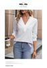 2025 New V-Neck Women's Pullover Hoodie - European & American Style, Autumn Commute