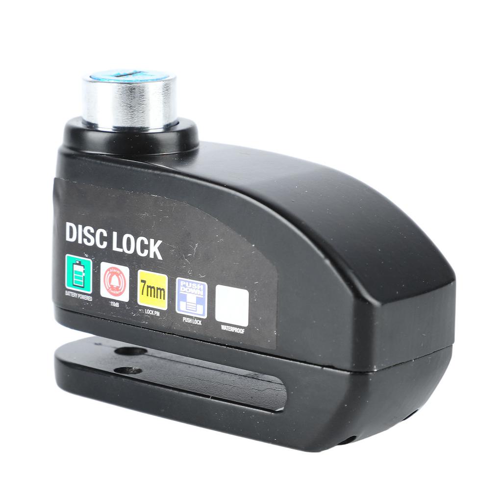 Bicycle Alarm Disc Lock Security Alarm Disc Brake Lock Riding Equipment for Mountain Bike Electric Vehicles Black