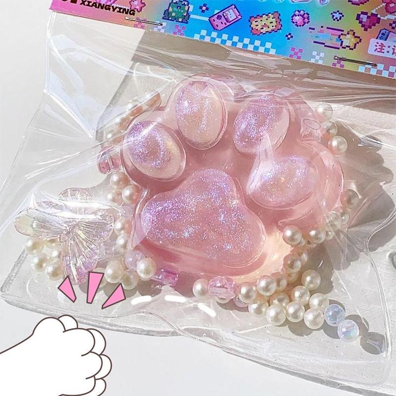 Cat Paw Slow Rebound Stress Reducing Toy Pinch Fidget Toy Squishies Squeeze Toy For Kids Adults Holiday Gifts