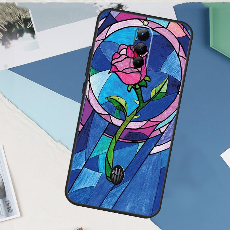 Stained Glass Rose Galaxys Case For ZTE Nubia Red Magic 9 10 11 8 8S 9S 10S Pro Plus 6 7 6S 7S Pro 5G 6R 10 Air Cover