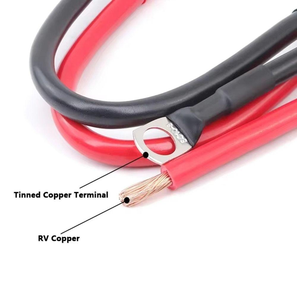 1Pcs 4AWG 6AWG 8AWG Battery Connection Cable Copper Wire Connector for Car RV Inverter Solar