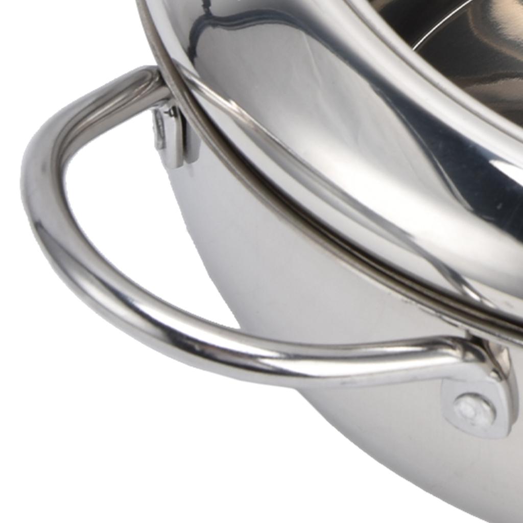 Ανοξείδωτο Ατσάλι 304 Τηγανιέρα Ελεγχόμενης Θερμοκρασίας Φριτέζα Μαγειρέματος με Θερμόμετρο για Κουζίνα