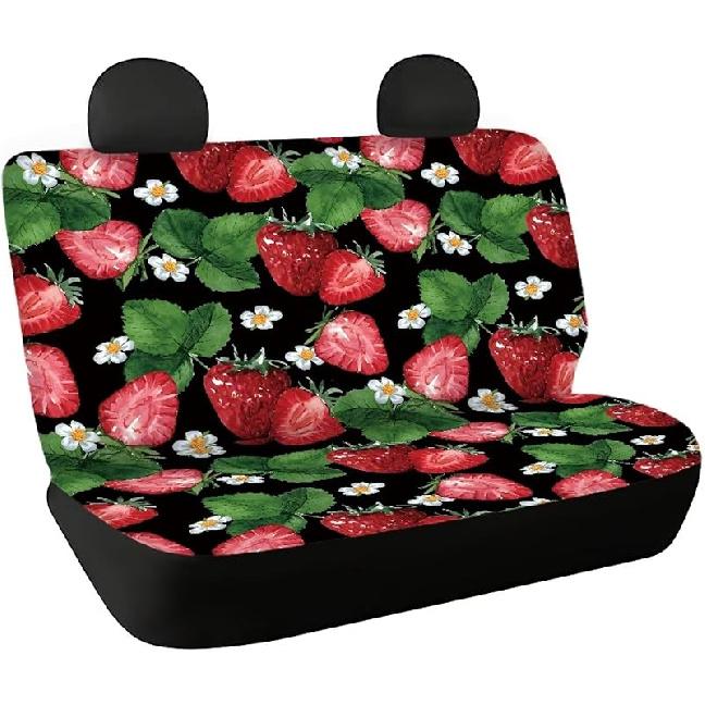 Dolyues Camo Hunting Back Seat Bench Covers & Backrest Covers for Men Cool Cars Seat Covers Protector Full Set 2 Pcs Rear Seats Pet Dog Paws Seat