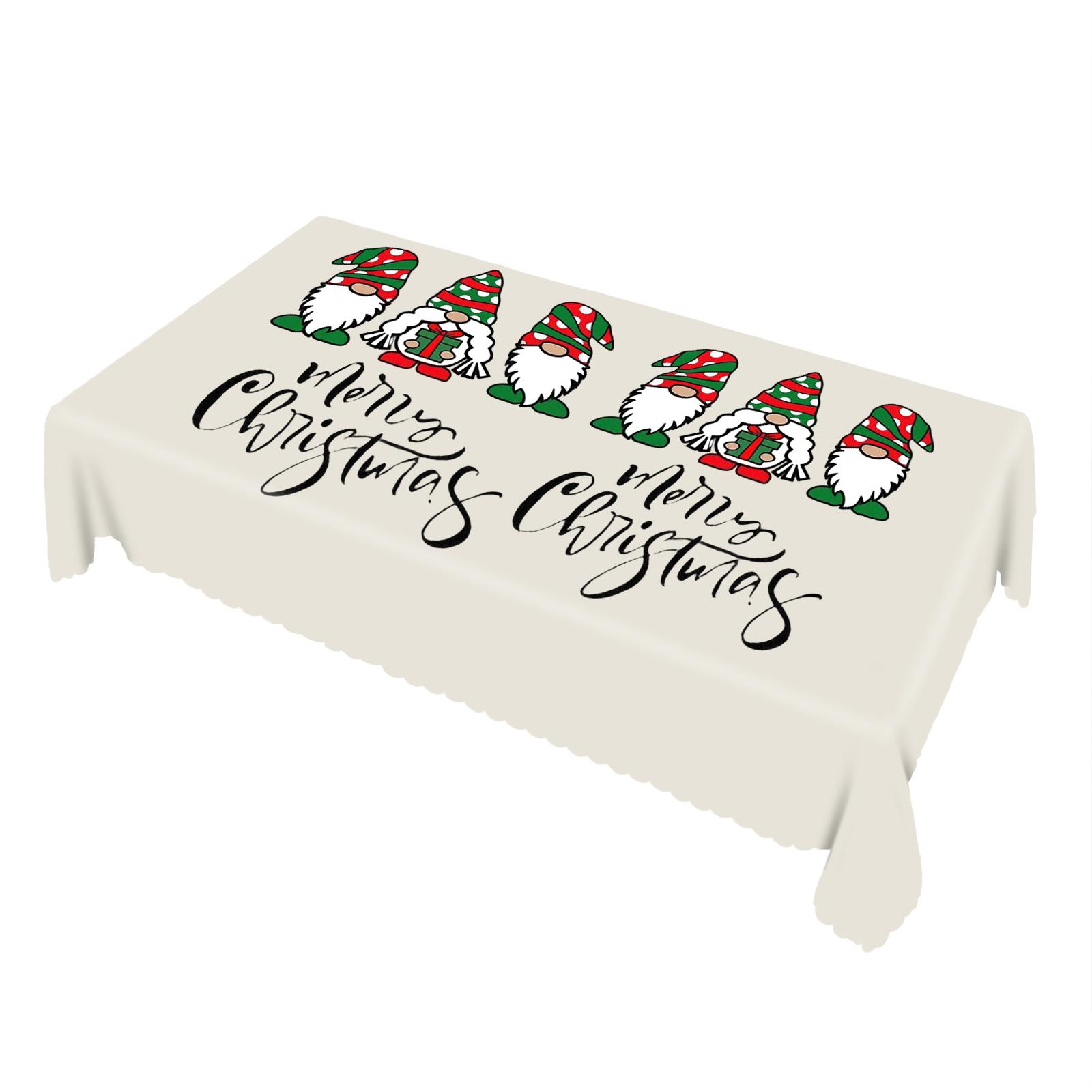 

Рождественская скатерть прямоугольная с прямым краем One Size
